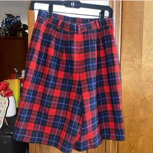 Plaid Red and Blue Women's Skirt